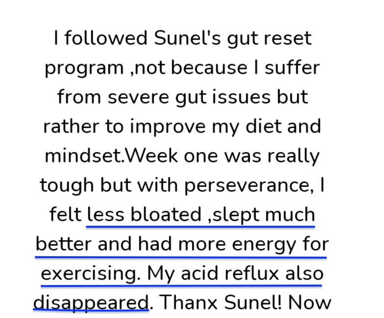 review for 28 Day Gut Reset 