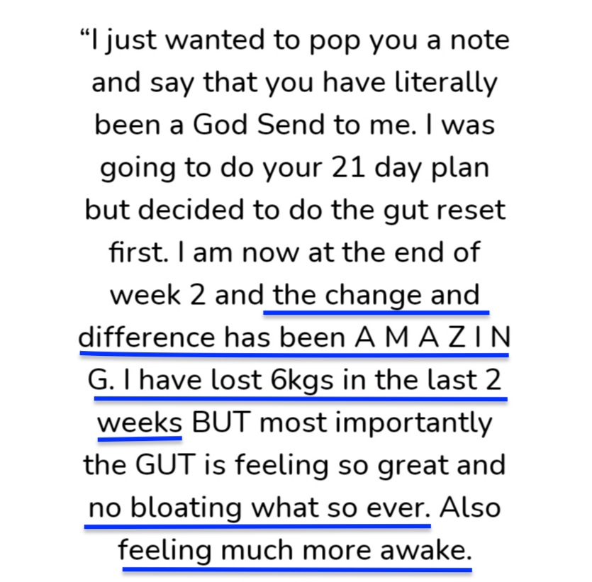 review for 28 Day Gut Reset 